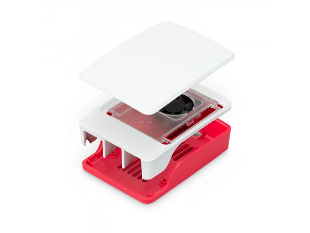 kućište za raspberry pi 5 bijelo crveno